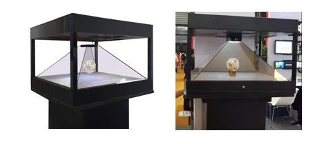 19 "180 องศา 3D โฮโลแกรมแสดง 3D โฮโลแกรมยืนสำหรับนาฬิกาเครื่องประดับ