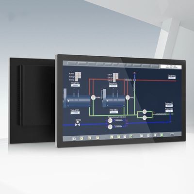 23.6 "IP66 กันน้ำความสว่างสูงอุตสาหกรรมหน้าจอสัมผัสหน้าจอพีซีเครื่องคอมพิวเตอร์แท็บเล็ต All-in-One คอมพิวเตอร์