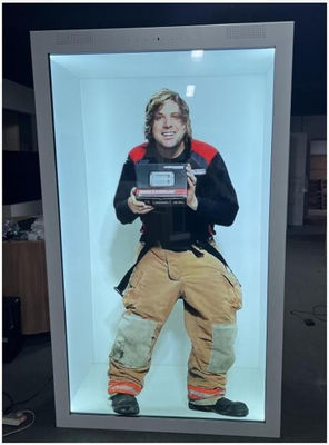 86/75 นิ้ว ดูผ่านจอ LCD จอ LCD ใส กล่องแสดงสินค้า 3 มิติ